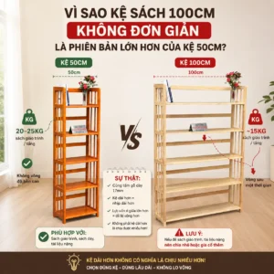Kệ sách 50cm và 100cm