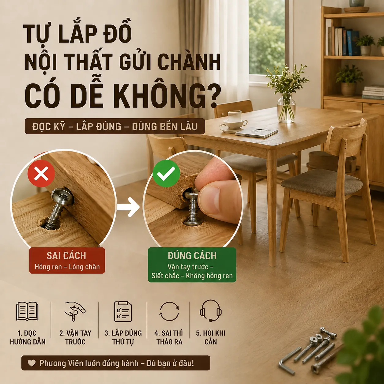 Tự lắp đồ nội thất gửi chành