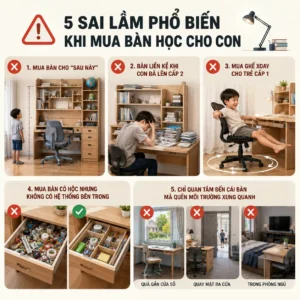 Những sai lầm phổ biến khi mua bàn học cho con