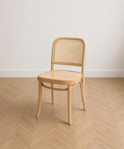 Ghế Thonet 811 không tay khung gỗ Ash uốn cong bentwood tựa đan mây