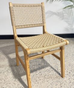 Ghế VC-069 khung gỗ Ash tự nhiên tựa lưng và mặt ngồi đan dây thủ công